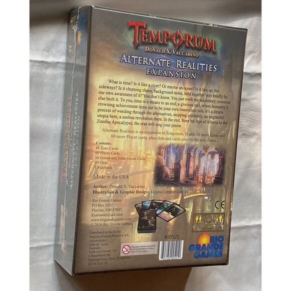 Temporum Alternate Realities Expansion Rio Grande Games 2016 New Factory Sealed - Picture 7 of 7